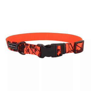 WOODS AND WATER ORNGE CAMO COLLAR 18- 26"