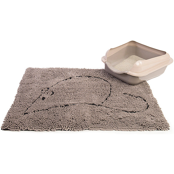 DOG GONW SMART DIRTY CAT LITTERMAT GRAY 35X26