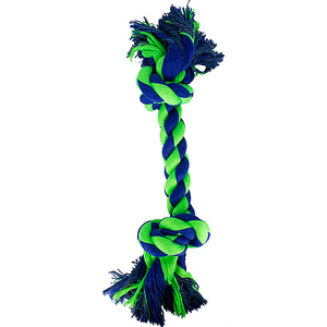 KNOTTY & NICE ROPE 2 KNOTS 14" BLUE & GREEN