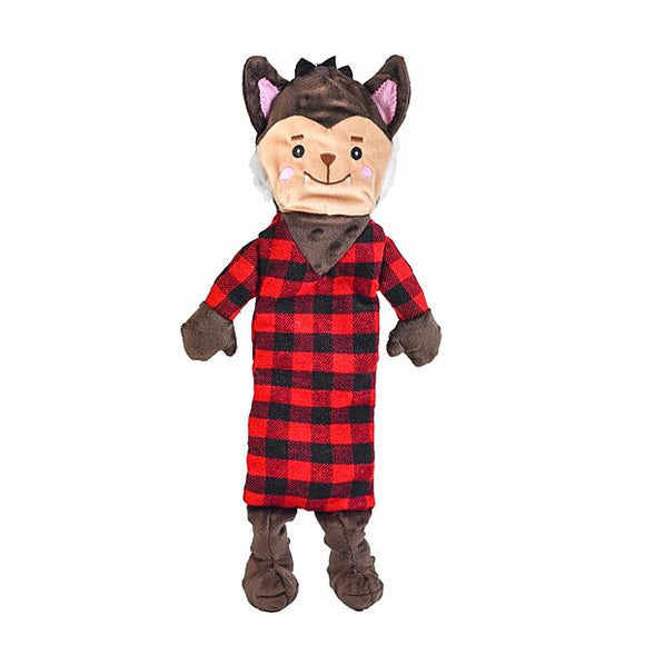 PATCHWORK STUFFINGLESS WEREWOLF 15'' DOG TOY