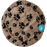 UNLEASHED DONUT BED PAW PRINT 36" BROWN