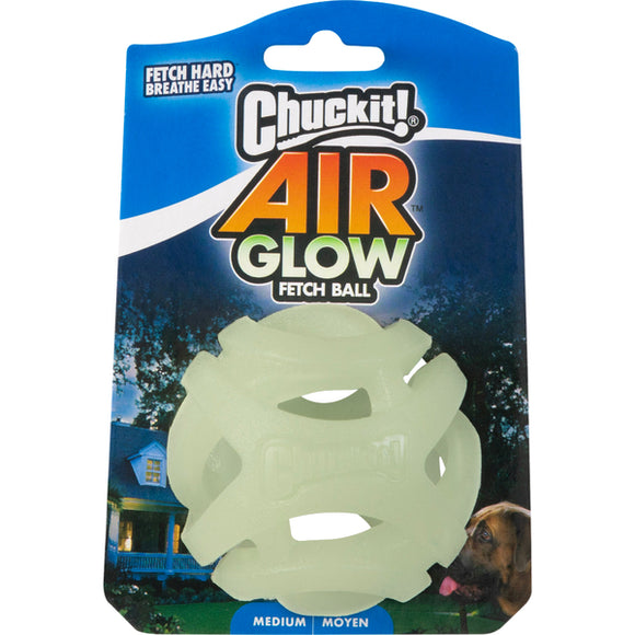 CHUCK IT GLOW AIR FETCH BALL  MEDIUM