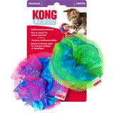 KONG CRACKLES FLUFF BALLS 2 PACK CAT TOY