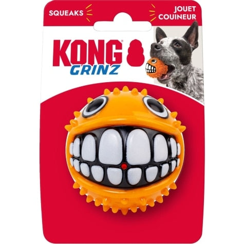KONG GRINZ PUFFER FISH DOG BALL SMALL