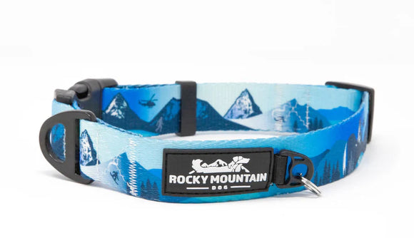 ROCKY MOUNTAIN DOG ALPINE COLLAR LARGE KOOTENAY WINTER BLUE
