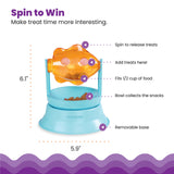 CATSTAGES 2IN1 TREAT TOY SPIN FISH