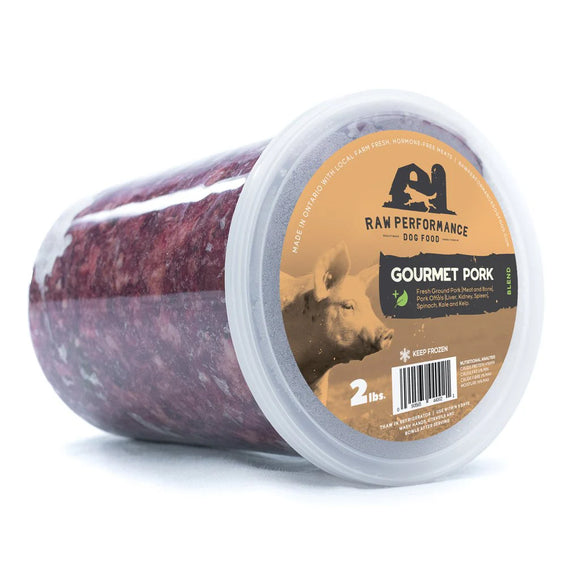 RAW PERFORMANCE DOG FOOD FROZEN GOURMET PORK  2LBS