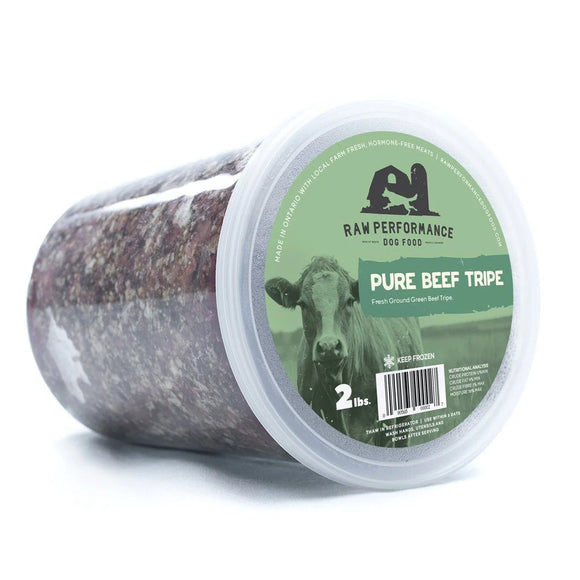 RAW PERFORMANCE DOG FOOD FROZEN PURE BEEF TRIPE 2LBS