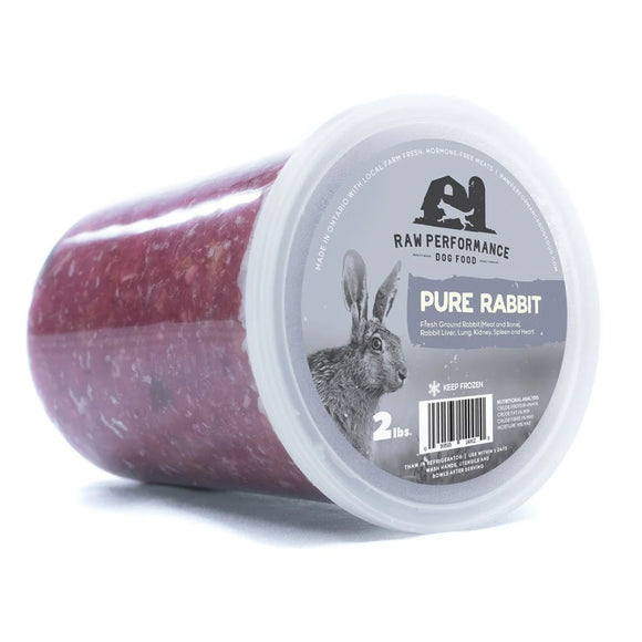 RAW PERFORMANCE DOG FOOD FROZEN PURE RABBIT WITH ORGAN 2LBS