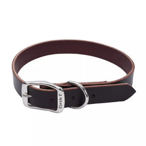 CIRCLE T LEATHER COLLAR LAT - 14"