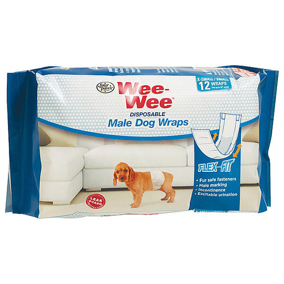 WEE-WEE MALE DOG WRAP XS