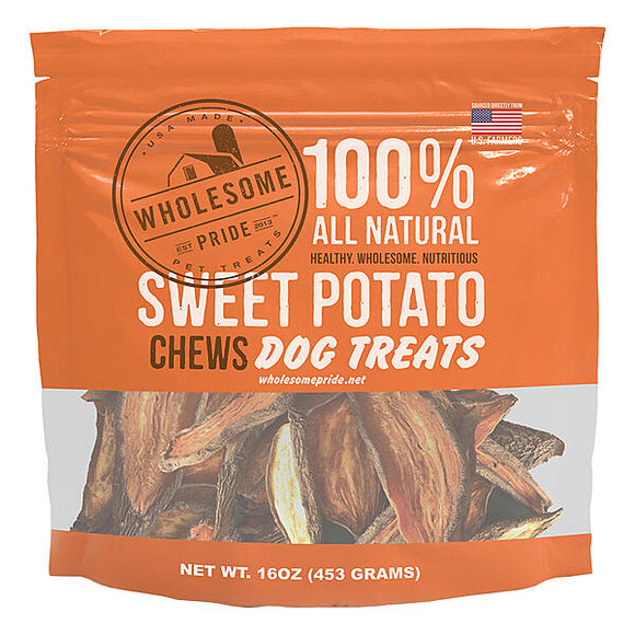 WHOLESOME PRIDE SWEET POTATO CHEWS 453G