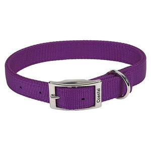 ANIPET DOUBLY PLY BUCKLE COLLAR 24" [PURPLE]